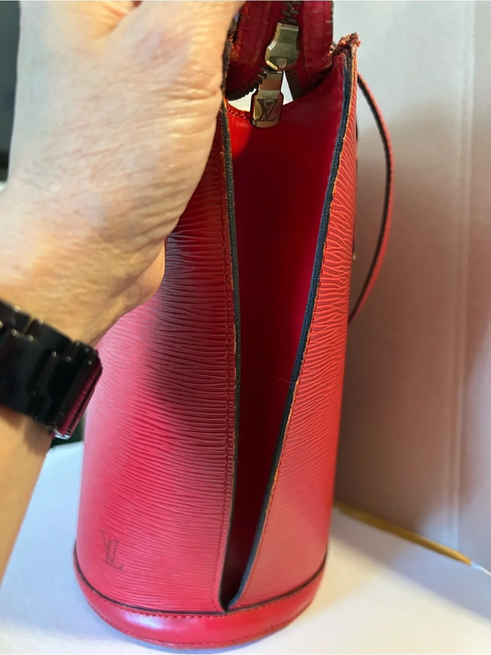 Louis Vuitton St. Jacques GM Red Epi Leather Tote